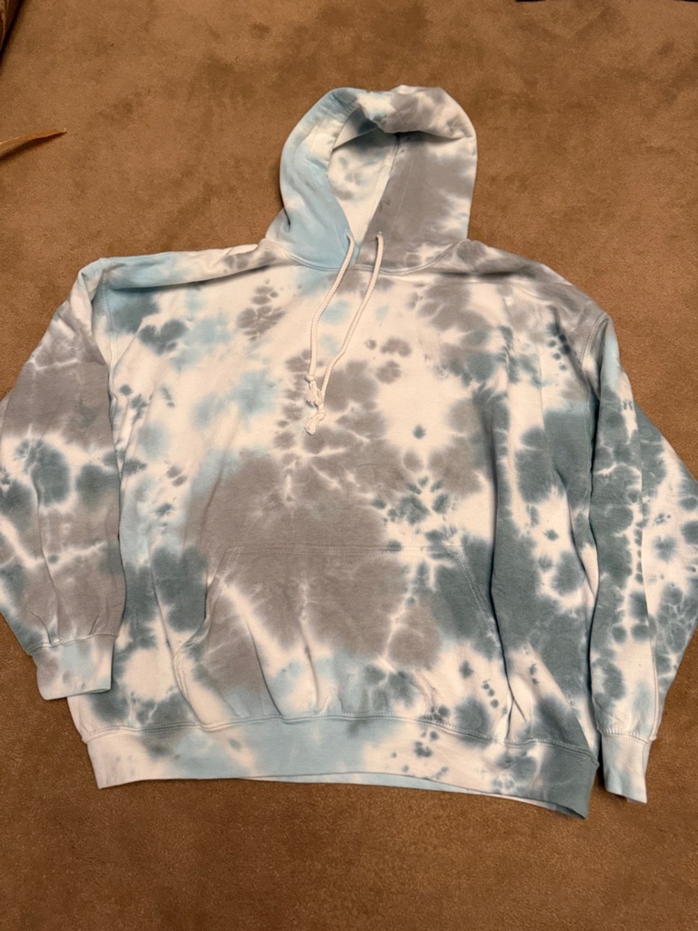 Paperbacks Tie-Dye Pullover Hoodie - Blue & Gray